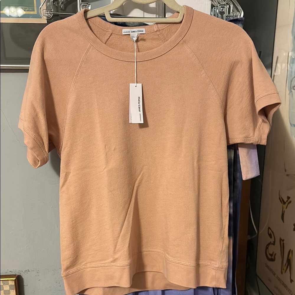 James Perse Apricot Short Sleeve Top